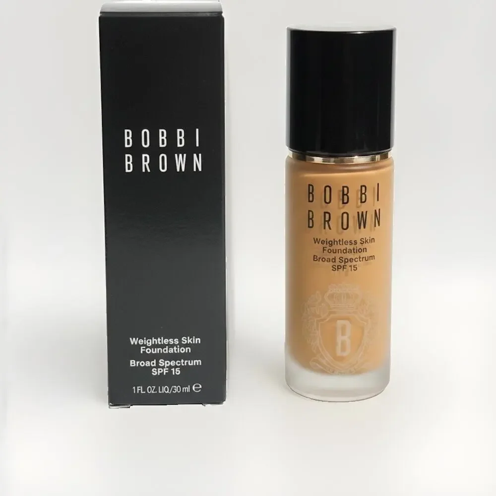 Bobbi Brown Skin Long Wear Weighless Foundation SPF 15 W-086 WARM ALMOND 1 oz NI